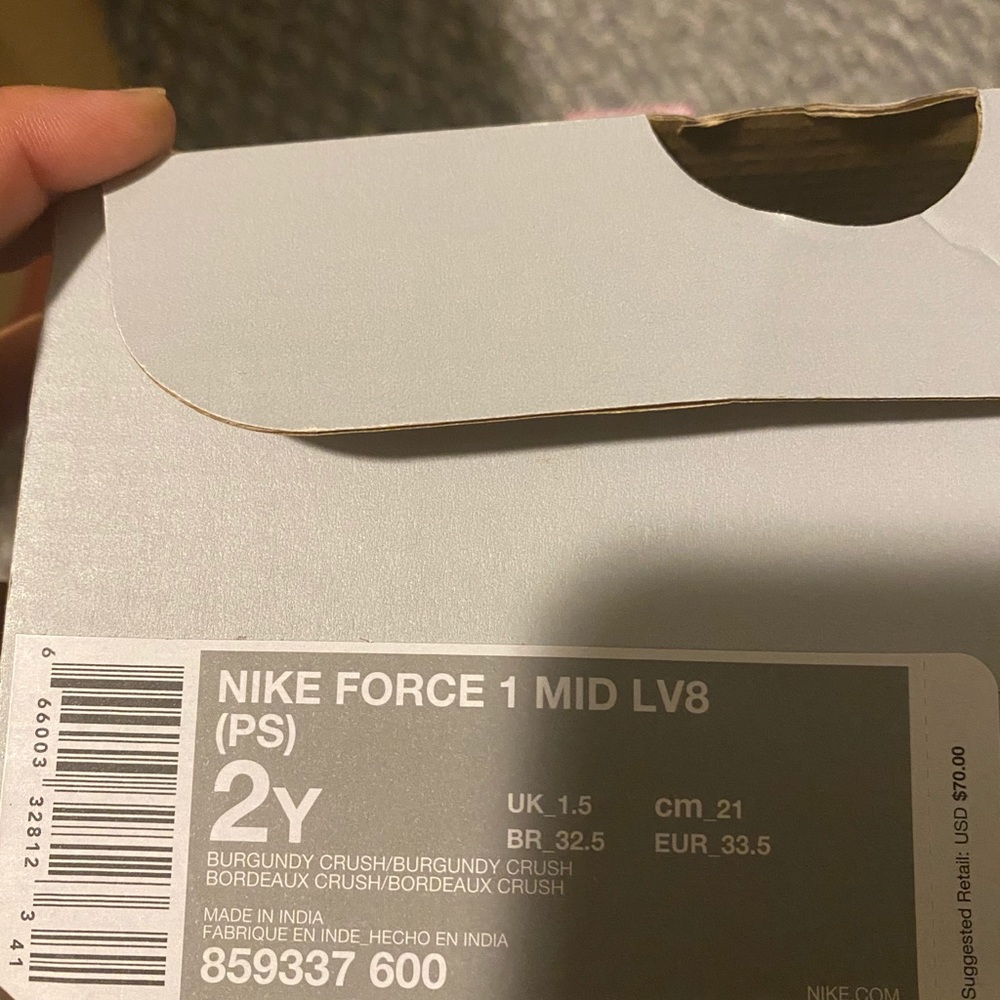 Size 2 youth Nike Air Force 1 Mid